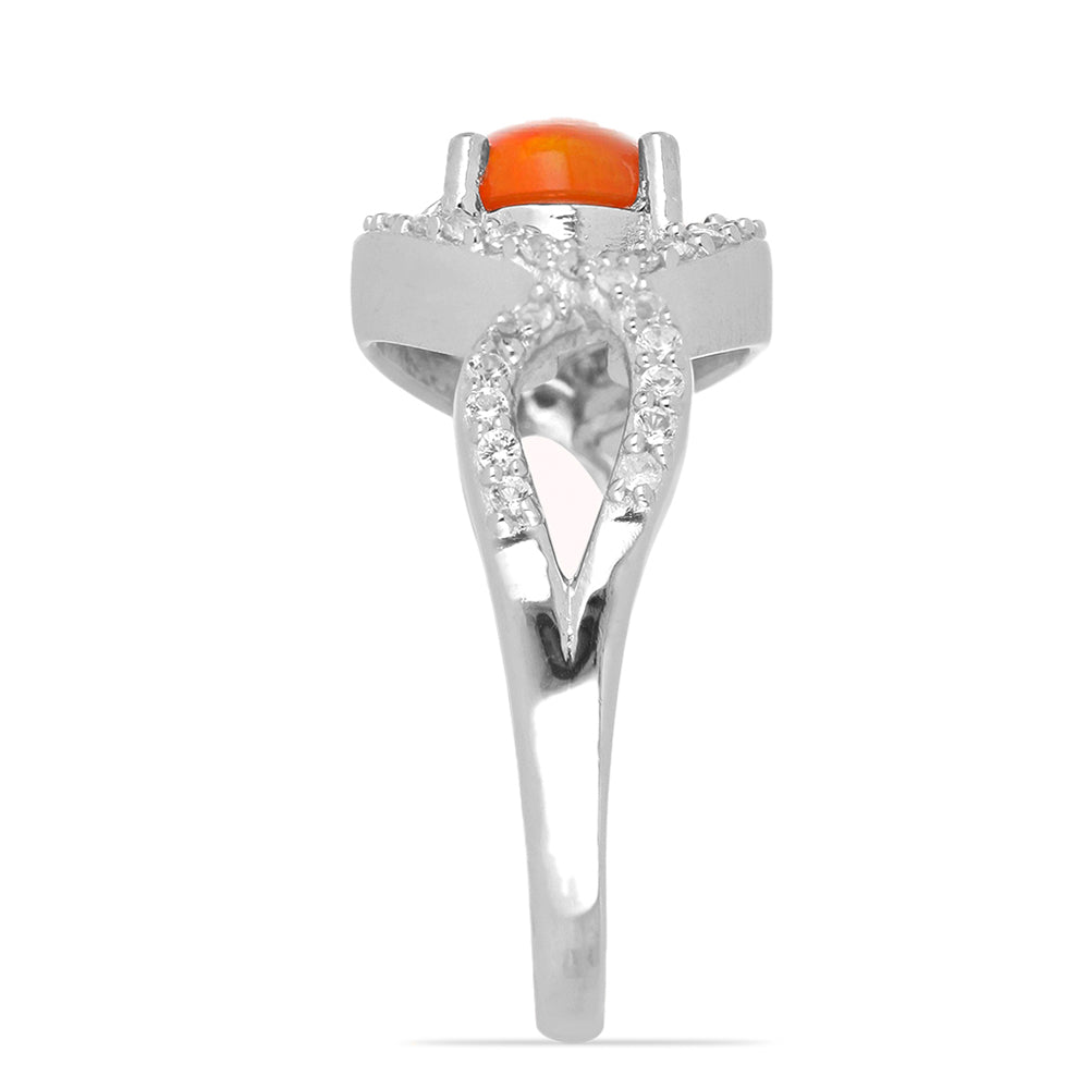 Stříbrný Prsten s Bílým Topazem | -80% Akce na Šperky