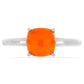 Stříbrný Prsten s Oranžovým Opálem z Lega Dembi