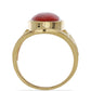 Pozlacený Stříbrný Prsten s Červeným Houbovým Korálem