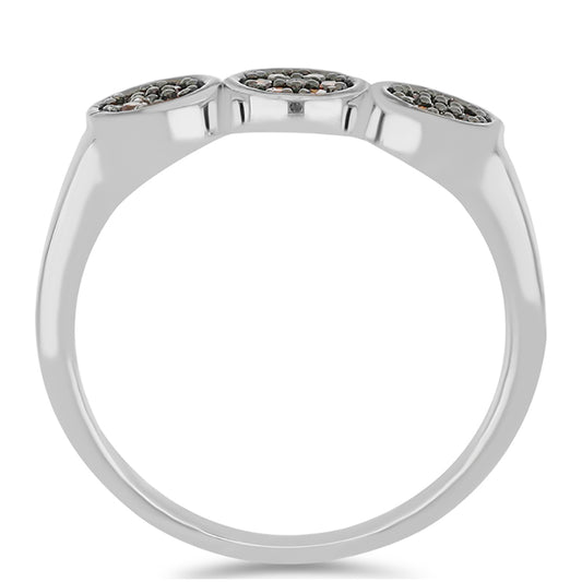 Stříbrný Prsten s Červeným Diamantem