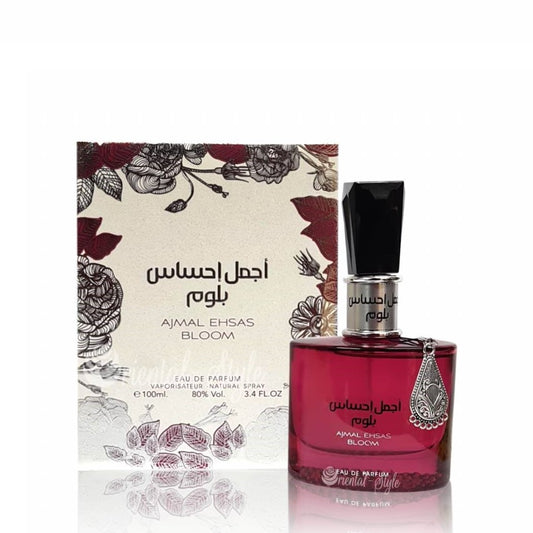 100 ml Eau de Parfume Ajmal Ehsas Bloom Sladká, Vanilková a Květinová Vůně pro Ženy | -80% Akce na Šperky