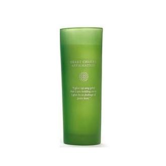 Gemporia svíčka srdeční čakry, vůně Ylang Ylang a pomeranče, s meditačním kamenem - Zelený Aventurín | -80% Akce na Šperky